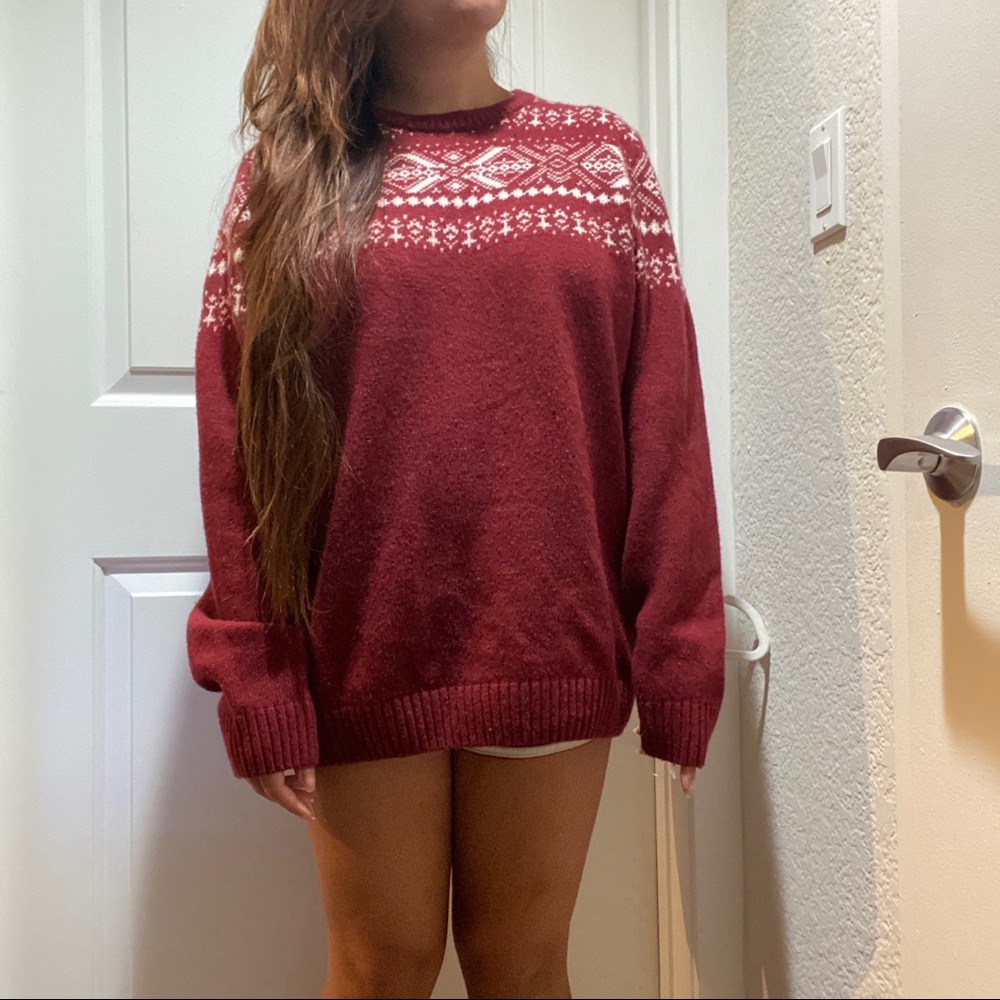 Maroon oversized sweater